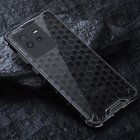 Coque Rebord Contour Silicone et Vitre Transparente Housse Etui 360 Degres AM4 pour Vivo iQOO Neo6 5G Noir