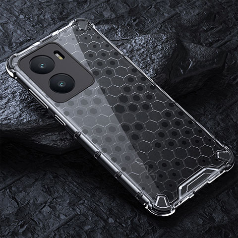 Coque Rebord Contour Silicone et Vitre Transparente Housse Etui 360 Degres AM4 pour Vivo iQOO Z7i 5G Gris