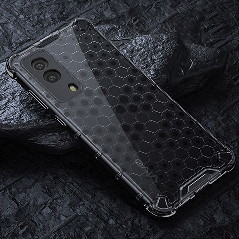 Coque Rebord Contour Silicone et Vitre Transparente Housse Etui 360 Degres AM4 pour Vivo T1x 5G Noir