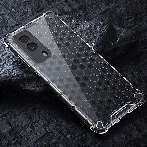 Coque Rebord Contour Silicone et Vitre Transparente Housse Etui 360 Degres AM4 pour Vivo V21e 5G Gris