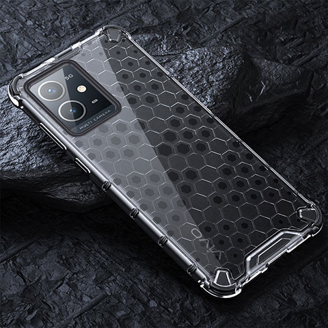 Coque Rebord Contour Silicone et Vitre Transparente Housse Etui 360 Degres AM4 pour Vivo Y30 5G Gris