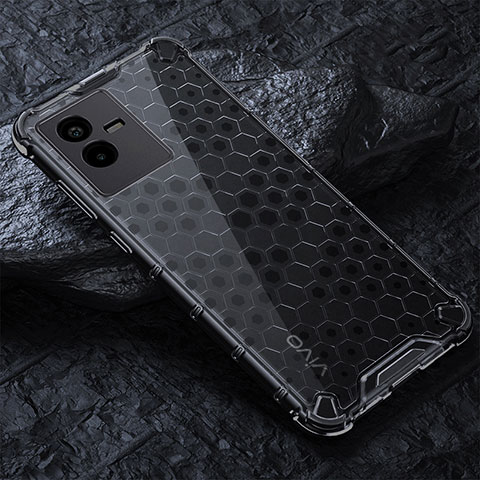 Coque Rebord Contour Silicone et Vitre Transparente Housse Etui 360 Degres AM4 pour Vivo Y73t Noir