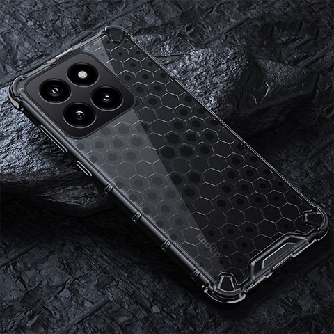 Coque Rebord Contour Silicone et Vitre Transparente Housse Etui 360 Degres AM4 pour Xiaomi Mi 14 5G Noir