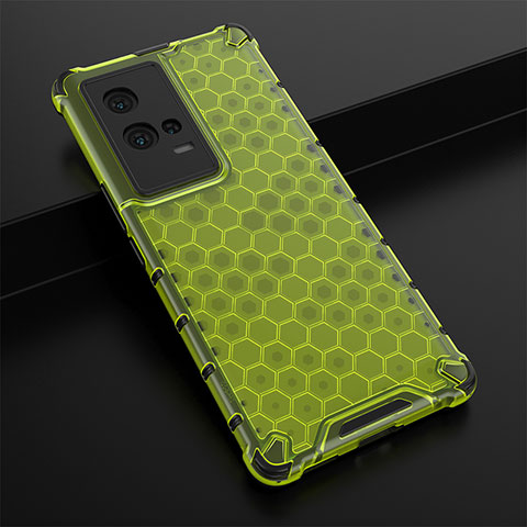 Coque Rebord Contour Silicone et Vitre Transparente Housse Etui 360 Degres M01 pour Vivo iQOO 8 Pro 5G Vert