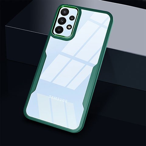 Coque Rebord Contour Silicone et Vitre Transparente Housse Etui 360 Degres MJ1 pour Samsung Galaxy A73 5G Vert