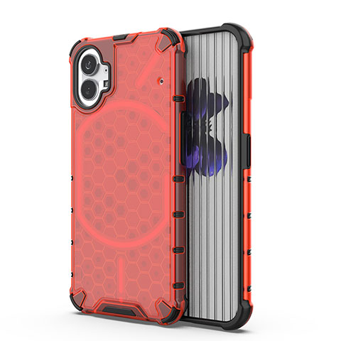 Coque Rebord Contour Silicone et Vitre Transparente Housse Etui 360 Degres pour Nothing Phone 1 Rouge