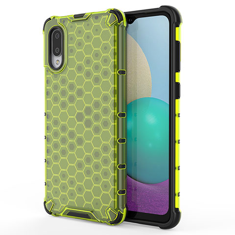 Coque Rebord Contour Silicone et Vitre Transparente Housse Etui 360 Degres pour Samsung Galaxy A02 Vert