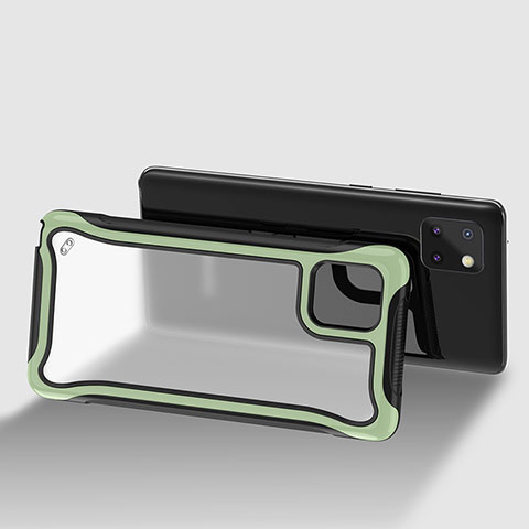 Coque Rebord Contour Silicone et Vitre Transparente Housse Etui 360 Degres pour Samsung Galaxy Note 10 Lite Pastel Vert