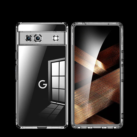 Coque Rebord Contour Silicone et Vitre Transparente Housse Etui 360 Degres WL3 pour Google Pixel 7a 5G Clair