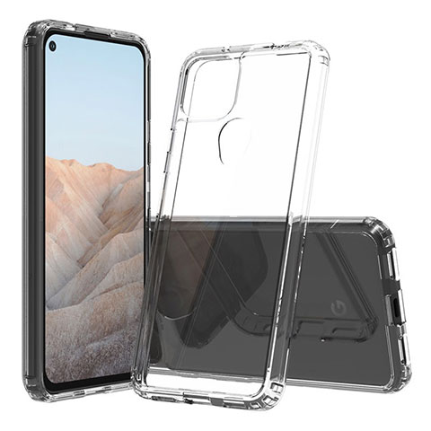 Coque Rebord Contour Silicone et Vitre Transparente Housse Etui 360 Degres Z01J pour Google Pixel 5a 5G Clair