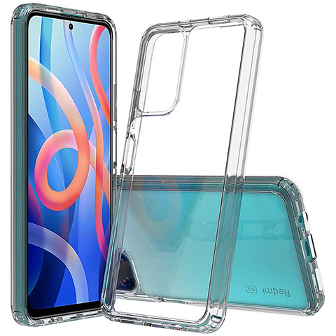 Coque Rebord Contour Silicone et Vitre Transparente Housse Etui 360 Degres ZJ1 pour Xiaomi Poco M4 Pro 5G Gris