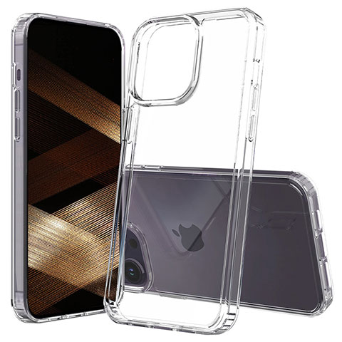 Coque Rebord Contour Silicone et Vitre Transparente Housse Etui 360 Degres ZJ2 pour Apple iPhone 13 Pro Max Clair