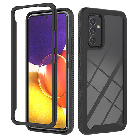 Coque Rebord Contour Silicone et Vitre Transparente Housse Etui 360 Degres ZJ2 pour Samsung Galaxy A54 5G Noir