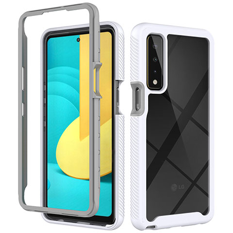 Coque Rebord Contour Silicone et Vitre Transparente Housse Etui 360 Degres ZJ3 pour LG Stylo 7 Clair