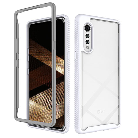 Coque Rebord Contour Silicone et Vitre Transparente Housse Etui 360 Degres ZJ3 pour LG Velvet 4G Clair