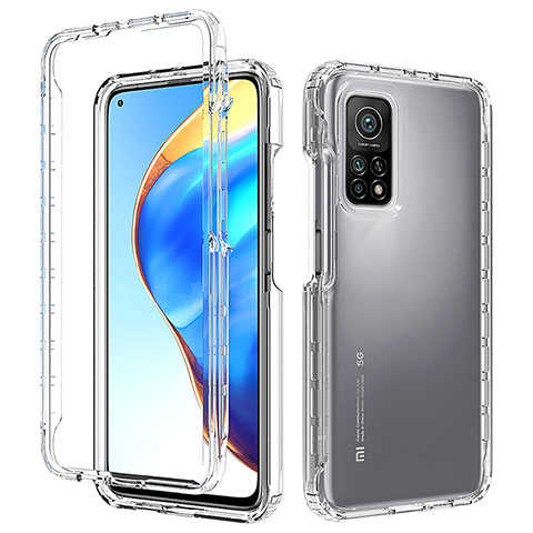 Coque Rebord Contour Silicone et Vitre Transparente Housse Etui 360 Degres ZJ3 pour Xiaomi Mi 10T 5G Clair