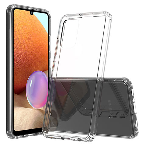 Coque Rebord Contour Silicone et Vitre Transparente Housse Etui 360 Degres ZJ5 pour Samsung Galaxy M32 5G Clair