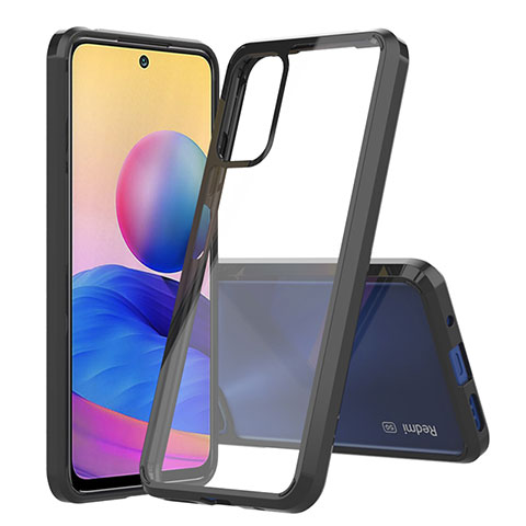 Coque Rebord Contour Silicone et Vitre Transparente Housse Etui 360 Degres ZJ5 pour Xiaomi POCO M3 Pro 5G Noir