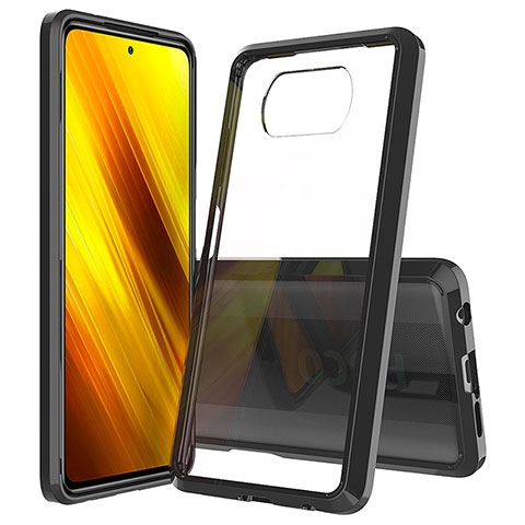 Coque Rebord Contour Silicone et Vitre Transparente Housse Etui 360 Degres ZJ5 pour Xiaomi Poco X3 Pro Noir