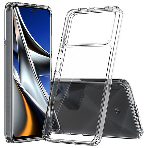 Coque Rebord Contour Silicone et Vitre Transparente Housse Etui 360 Degres ZJ5 pour Xiaomi Poco X4 Pro 5G Clair