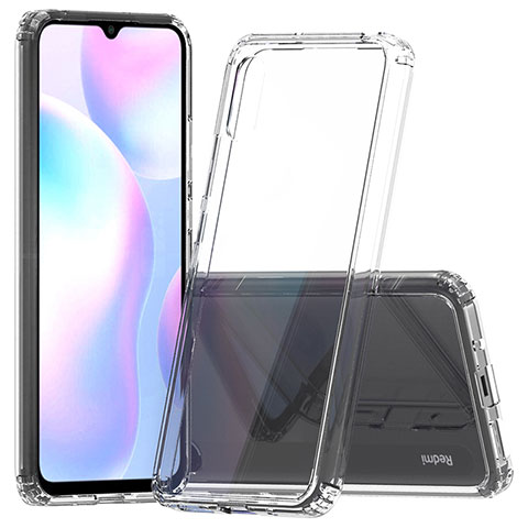 Coque Rebord Contour Silicone et Vitre Transparente Housse Etui 360 Degres ZJ5 pour Xiaomi Redmi 9A Clair