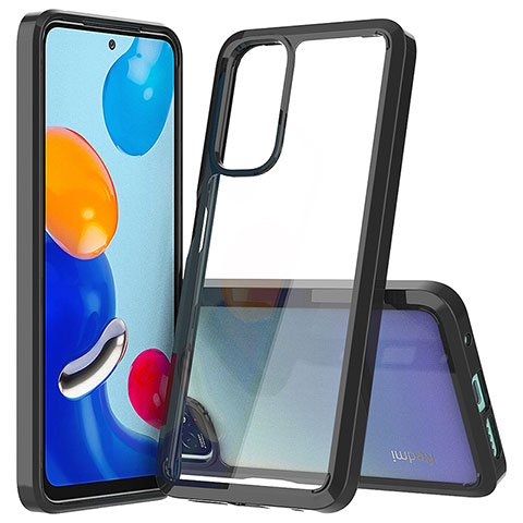 Coque Rebord Contour Silicone et Vitre Transparente Housse Etui 360 Degres ZJ5 pour Xiaomi Redmi Note 11 4G (2022) Noir