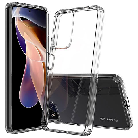 Coque Rebord Contour Silicone et Vitre Transparente Housse Etui 360 Degres ZJ5 pour Xiaomi Redmi Note 11 Pro+ Plus 5G Clair