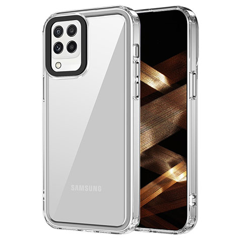 Coque Rebord Contour Silicone et Vitre Transparente Housse Etui AC1 pour Samsung Galaxy A22 4G Clair