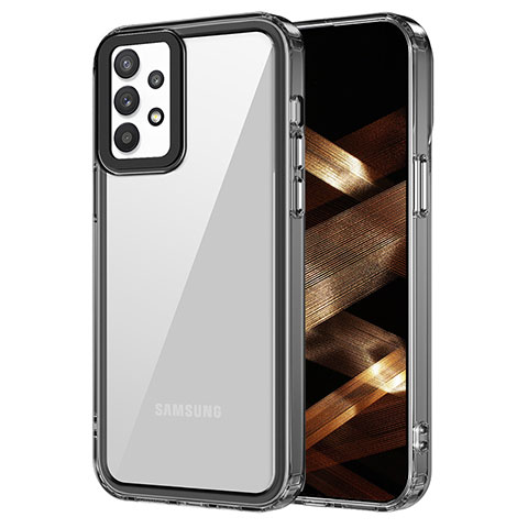 Coque Rebord Contour Silicone et Vitre Transparente Housse Etui AC1 pour Samsung Galaxy A32 4G Noir