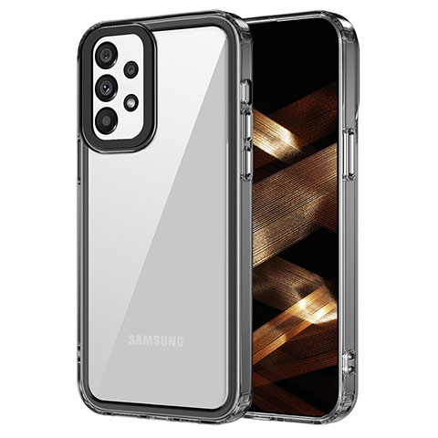 Coque Rebord Contour Silicone et Vitre Transparente Housse Etui AC1 pour Samsung Galaxy A33 5G Noir