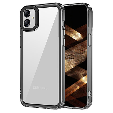 Coque Rebord Contour Silicone et Vitre Transparente Housse Etui AC1 pour Samsung Galaxy M04 Noir