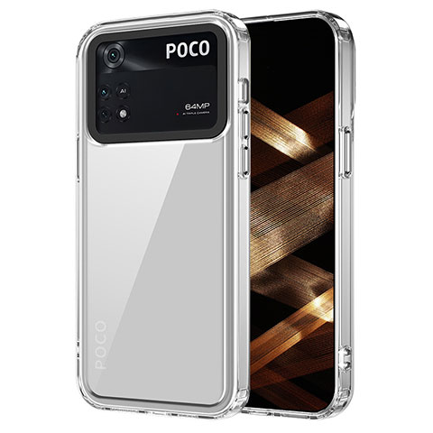 Coque Rebord Contour Silicone et Vitre Transparente Housse Etui AC1 pour Xiaomi Poco M4 Pro 4G Clair