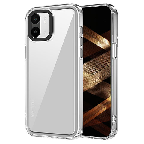 Coque Rebord Contour Silicone et Vitre Transparente Housse Etui AC1 pour Xiaomi Redmi A1 Clair