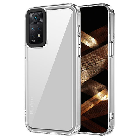 Coque Rebord Contour Silicone et Vitre Transparente Housse Etui AC1 pour Xiaomi Redmi Note 12 Pro 4G Clair