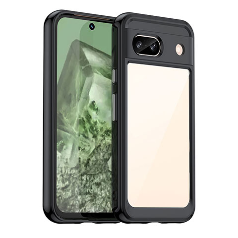 Coque Rebord Contour Silicone et Vitre Transparente Housse Etui J01S pour Google Pixel 8a 5G Noir