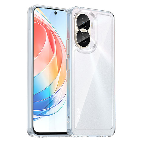 Coque Rebord Contour Silicone et Vitre Transparente Housse Etui J01S pour Huawei Honor X40i 5G Clair