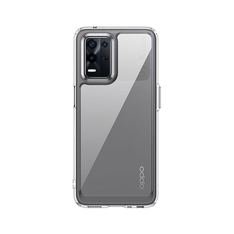 Coque Rebord Contour Silicone et Vitre Transparente Housse Etui J01S pour Oppo K9X 5G Clair