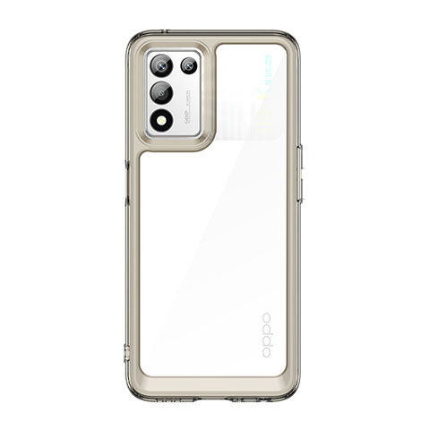 Coque Rebord Contour Silicone et Vitre Transparente Housse Etui J01S pour Realme Q3s 5G Gris