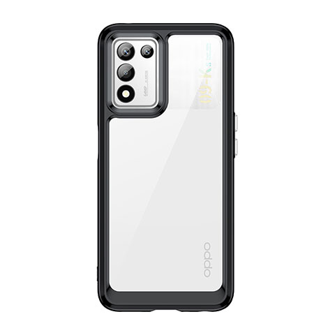 Coque Rebord Contour Silicone et Vitre Transparente Housse Etui J01S pour Realme Q3t 5G Noir