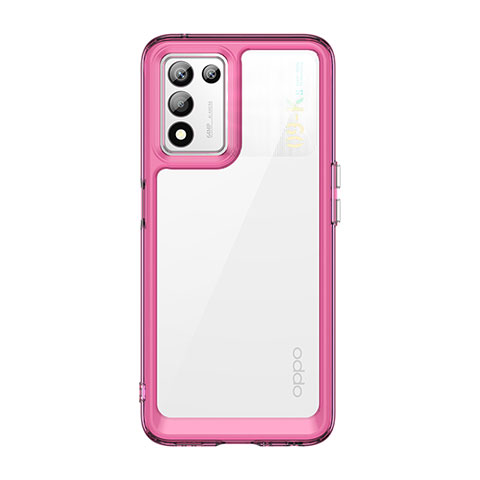 Coque Rebord Contour Silicone et Vitre Transparente Housse Etui J01S pour Realme Q3t 5G Violet Clair