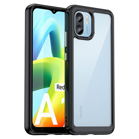 Coque Rebord Contour Silicone et Vitre Transparente Housse Etui J01S pour Xiaomi Poco C50 Noir