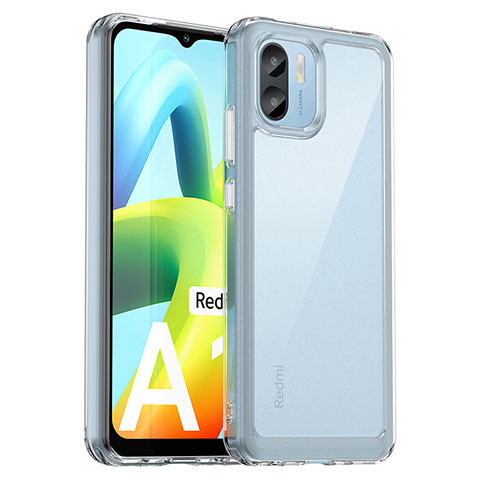 Coque Rebord Contour Silicone et Vitre Transparente Housse Etui J01S pour Xiaomi Poco C51 Gris