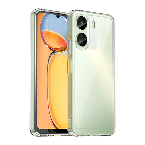 Coque Rebord Contour Silicone et Vitre Transparente Housse Etui J01S pour Xiaomi Poco C65 Clair