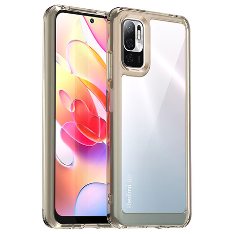 Coque Rebord Contour Silicone et Vitre Transparente Housse Etui J01S pour Xiaomi POCO M3 Pro 5G Gris