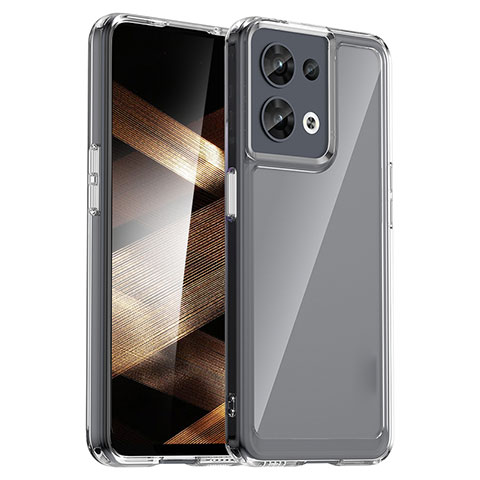 Coque Rebord Contour Silicone et Vitre Transparente Housse Etui J01S pour Xiaomi Redmi Note 13 Pro 5G Clair