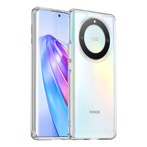 Coque Rebord Contour Silicone et Vitre Transparente Housse Etui J02S pour Huawei Honor X9a 5G Clair