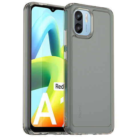 Coque Rebord Contour Silicone et Vitre Transparente Housse Etui J02S pour Xiaomi Poco C50 Gris