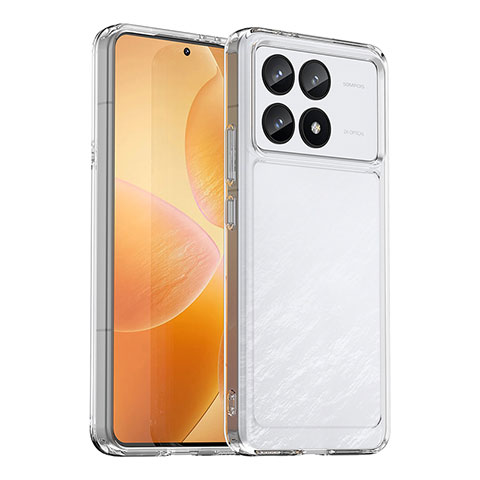 Coque Rebord Contour Silicone et Vitre Transparente Housse Etui J02S pour Xiaomi Redmi K70 5G Clair