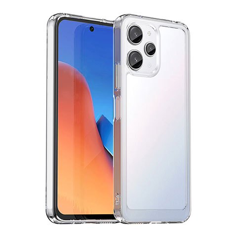 Coque Rebord Contour Silicone et Vitre Transparente Housse Etui J02S pour Xiaomi Redmi Note 12R 5G Clair