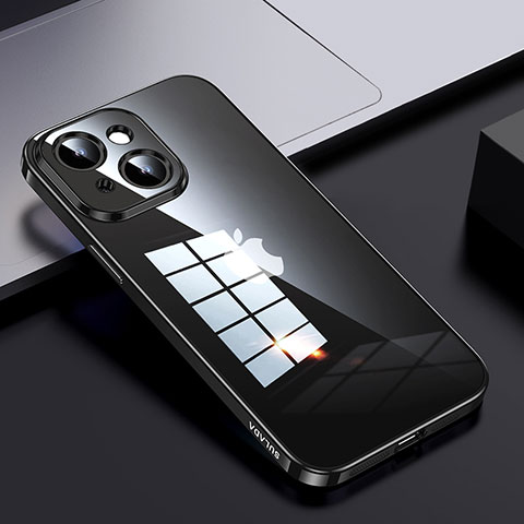 Coque Rebord Contour Silicone et Vitre Transparente Housse Etui LD2 pour Apple iPhone 13 Noir
